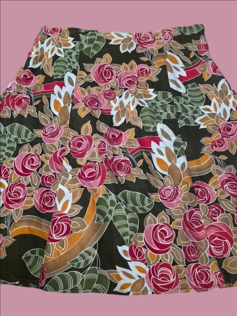 4/$67 Deal! Vintage David Bradley Floral Midi Skirt